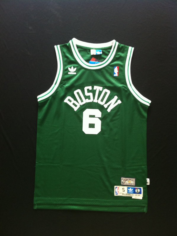  NBA Boston Celtics 6 Bill Russell Swingman Throwback Road Green Jersey